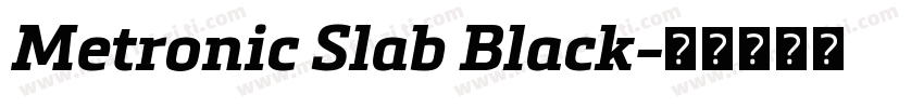 Metronic Slab Black字体转换